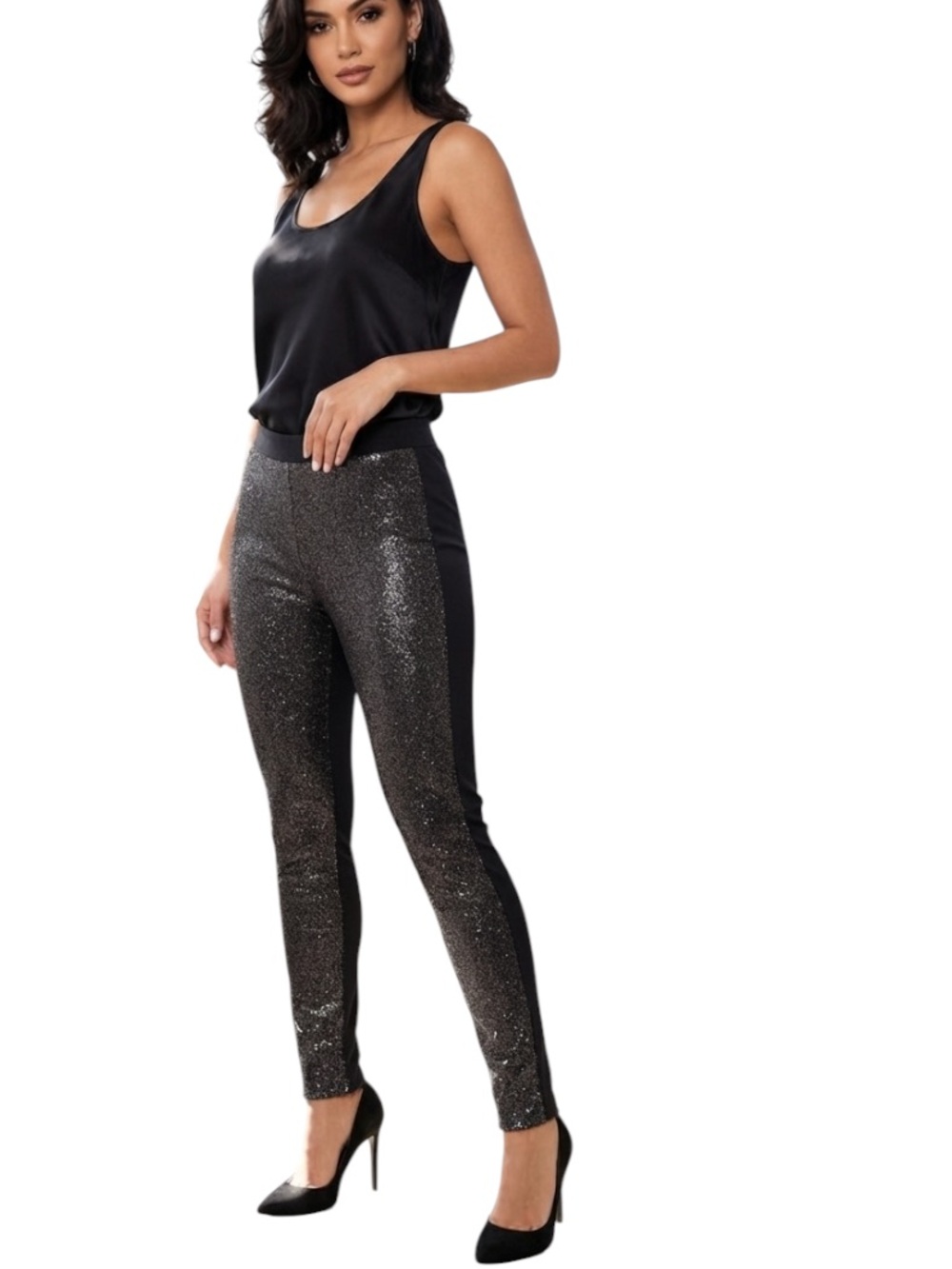 Xhilaration women’s pant with glitter size L new without tag